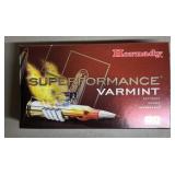 20 rnds Hornady .22-250 Rem Ammo