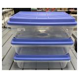 3 - Hefty 40qt Totes w/ Lids