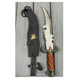 21" Import Ornate Knife & Sheath