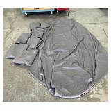 7 - 27" x 89" Grey Table Clothes