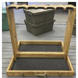 13 Hole Collapsible Wood Gun Rack