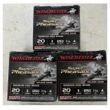 75 rnds Winchester 20ga Mag Shotshells
