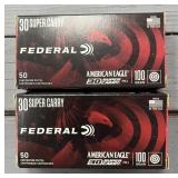 100 rnds Federal .30 Super Carry Ammo