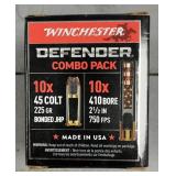 Winchester Defender .410ga/.45 Colt Ammo