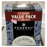 525 rnds Federal .22LR Ammo