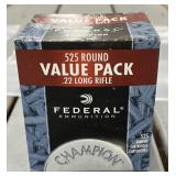 525 rnds Federal .22LR Ammo