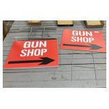 9 - 18" x24" Fiberboard Gun Shop Signs