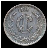 1906 Type 1 Mexico 1 Centavo XF