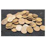 Lot w/ 71 Wheat Cents 1910 To 30
