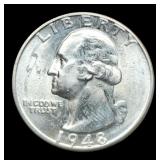 1948-D W. Quarter BU