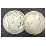 (2) Barber Half Dollars 1896-O, 1909
