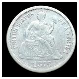 1875 Liberty Seated Dime XF