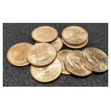 (10) G. Washington Presidential Dollars BU