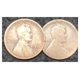 (2) L. Cents 1911-D, 1913-D
