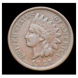 1887 Indian Head Cent w/ Full Liberty