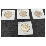 (4) 1964-D Kennedy Half Dollars AU