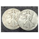 (2) W. Liberty Half Dollars 1935-S, 44-D