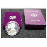 1986-S Proof Silver Eagle w/ Case & COA
