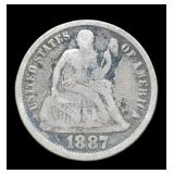 1887 Liberty Seated Dime