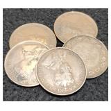 (5) Canada Large Cents 1913, 16, 17, 18, 19