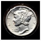 1941-S M. Dime BU Split Bands