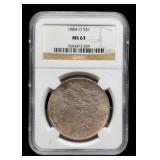 1884-O Slab Morgan Dollar NGC MS63