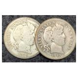 (2) Barber Dimes 1913, 1914