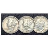 (3) 1918 M. Dimes P,D,S VF+