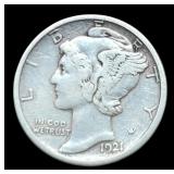 1921-D M. Dime VG