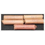 (5) S Mint Rolls Wheat Cents 1941, 2- 44, 46, 54