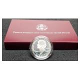 1993-S Proof Silver Dollar Comm. T. Jefferson w/