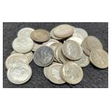 (30) Silver Roosevelt Dimes