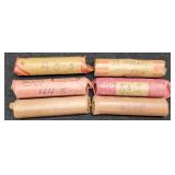 (6) Rolls S Mint Wheat Cents