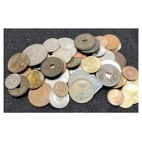Lot w/ 54 Foreign Coins