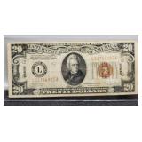 1934A $20 Hawaii FR Note VF