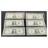 (6) 1957 $1 Silver Certificate Notes