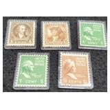 Lot w/ 5 Original Uncanceled Early Stamps inc/