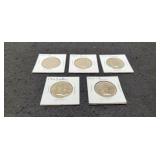 (5) F. Half Dollars 1957-D, 2 -60-D, 62-D, 63-D