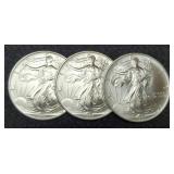(3) 1993 Silver Eagles