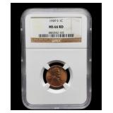 1949-S Slab L. Cent NGC MS66 RD
