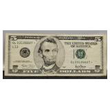 2001 $5 Star Note
