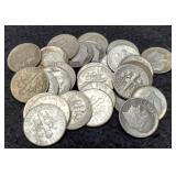 (30) Silver Roosevelt Dimes
