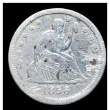1856 Liberty Seated Quarter