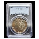 1896 Slab Morgan Dollar PCGS MS64