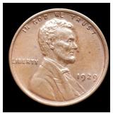 1929 L. Cent Full Wheat Cleaned