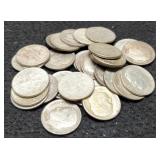 (30) Silver Roosevelt Dimes