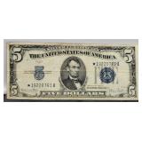 1934D $5 Silver Certificate Note VF