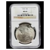 1923 Slab Peace Dollar NGC MS64