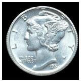 1935-D M. Dime Unc.