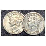 (2) 1931 M. Dimes P&S VF, F